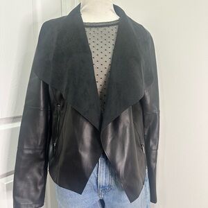 Black Faux Leather Women's Jacket